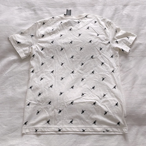 KANGOL All Over Print Off White Combo T-Shirt Size Small - Picture 2 of 7